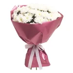 Букет из 11 хризантем белого цвета