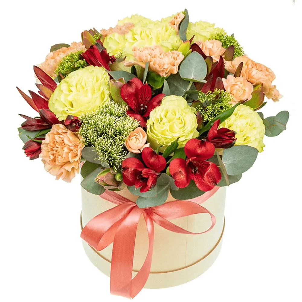 Цветы в коробке Аврора